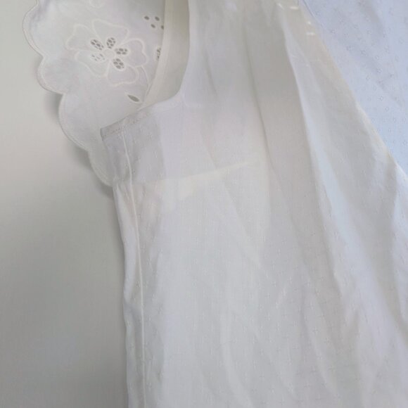 AUTH COACH Short Broderie Anglaise Dress White Size 2 NWT - Picture 7 of 16